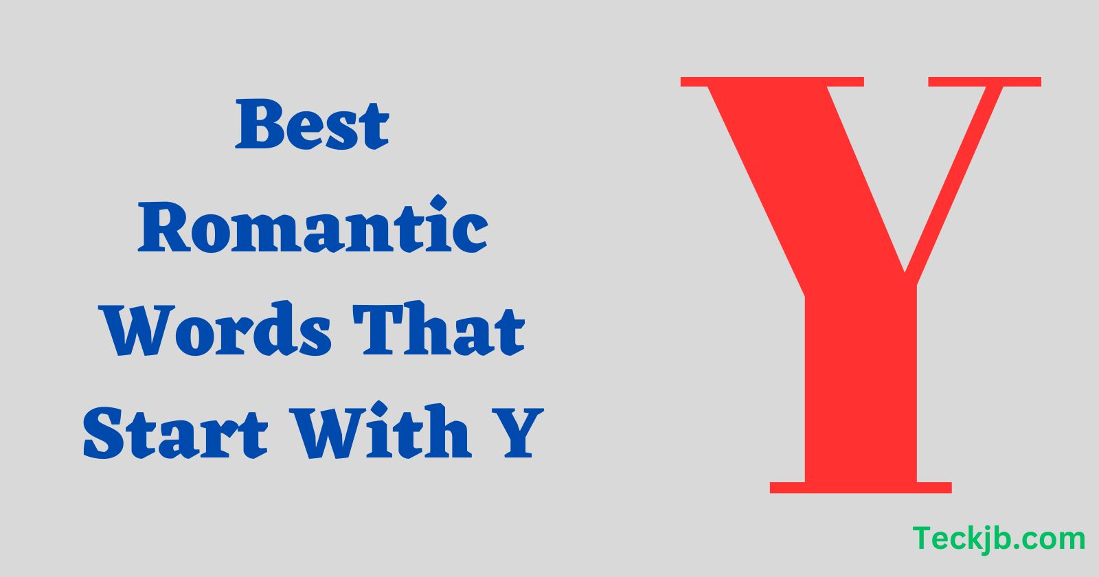 Romantic Words That Start With Y